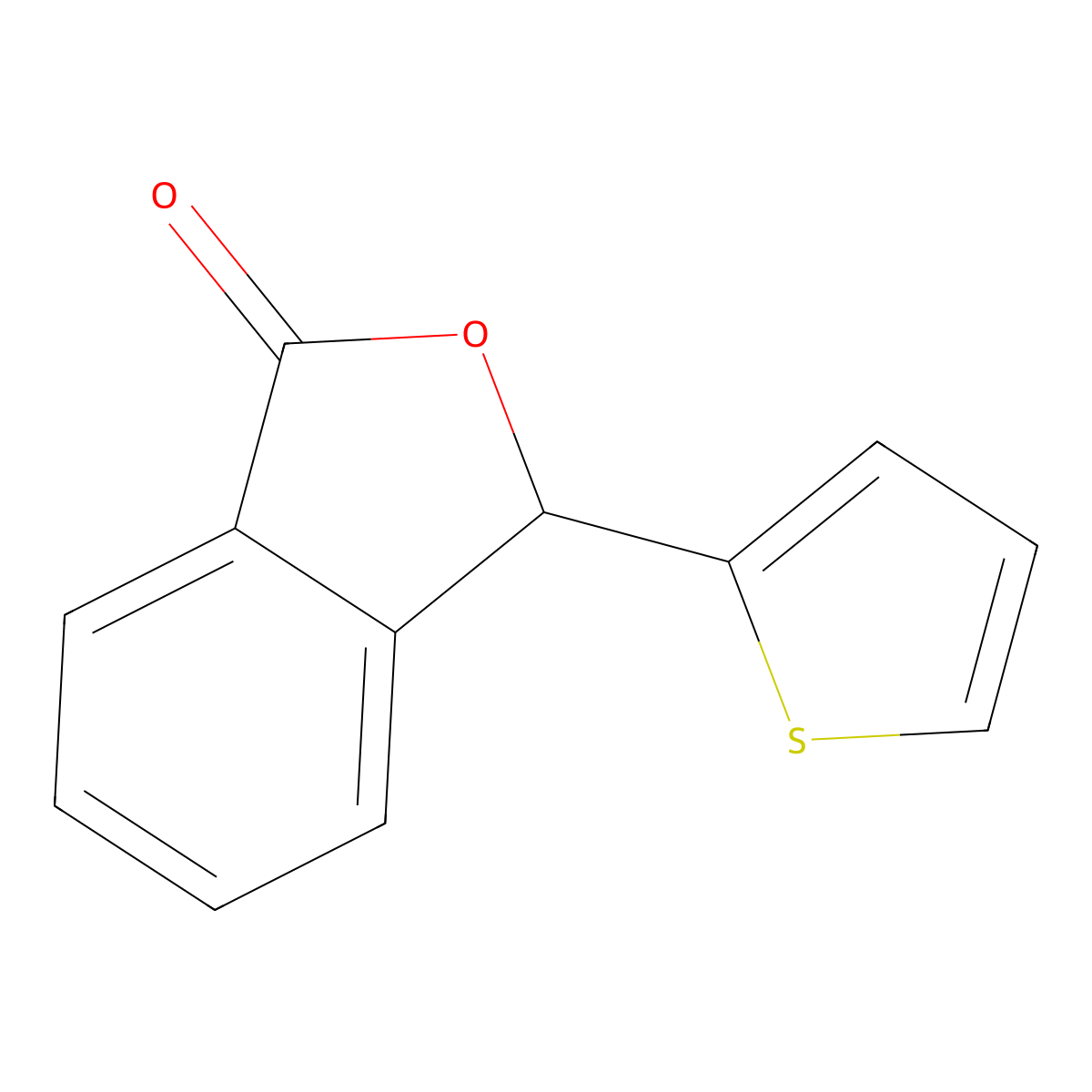 1(3H)-Isobenzofuranone, 3-(2-thienyl)- molecular structure, CAS 147437-99-8