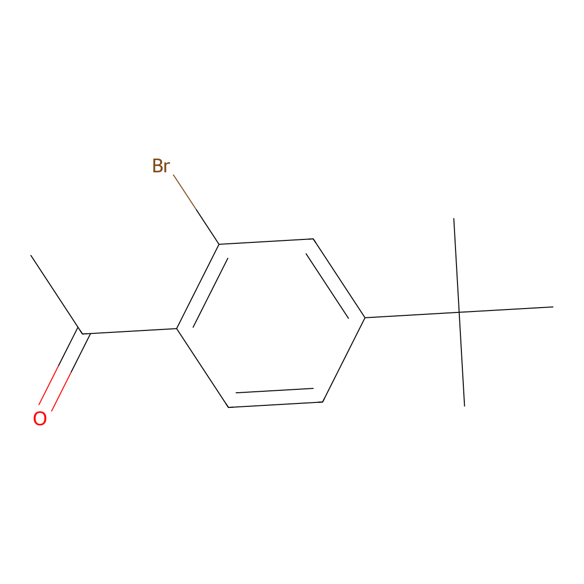 1-(4-Tert-butyl-2-bromophenyl)ethanone molecular structure, CAS 147438-85-5