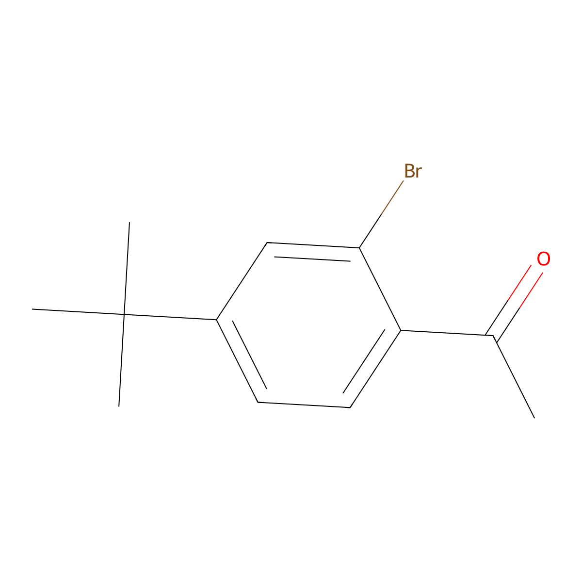 1-(4-Tert-butyl-2-bromophenyl)ethanone molecular structure, CAS 147438-85-5
