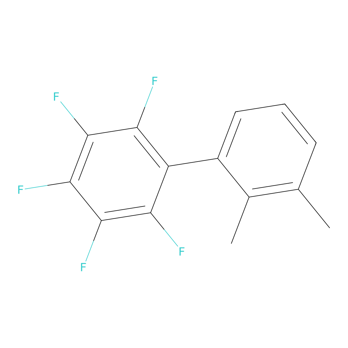 2,3,4,5,6-Pentafluoro-2',3'-dimethyl-1,1'-biphenyl molecular structure, CAS 147439-04-1