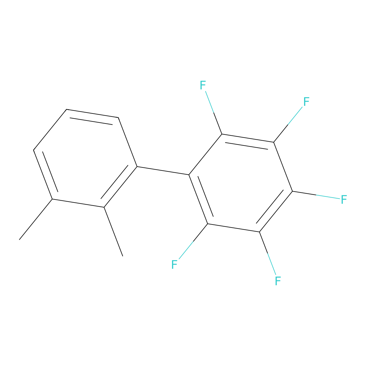 2,3,4,5,6-Pentafluoro-2',3'-dimethyl-1,1'-biphenyl molecular structure, CAS 147439-04-1