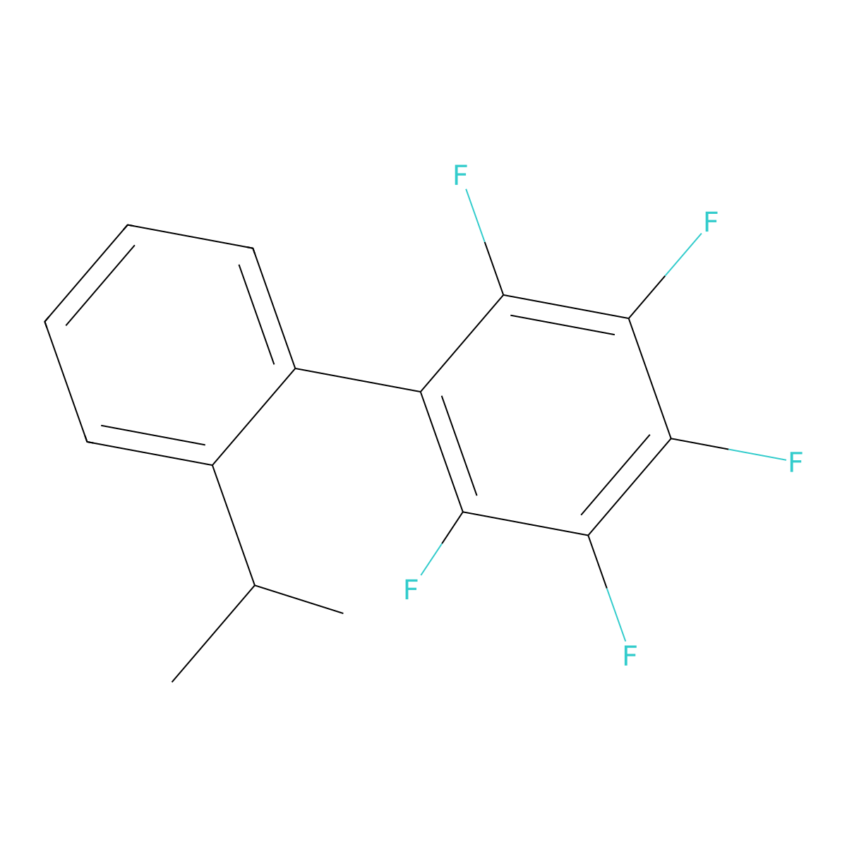 2,3,4,5,6-Pentafluoro-2'-(1-methylethyl)-1,1'-biphenyl molecular structure, CAS 147439-07-4