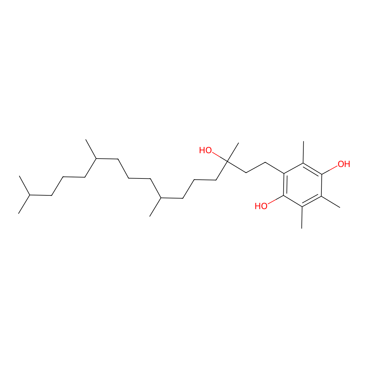 alpha-Tocopherol hydroquinone molecular structure, CAS 14745-36-9