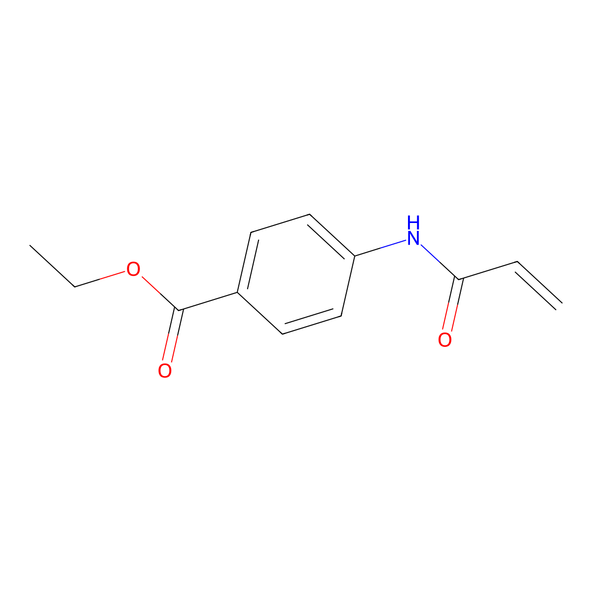 Ethyl 4-[(1-oxoallyl)amino]benzoate molecular structure, CAS 14745-58-5