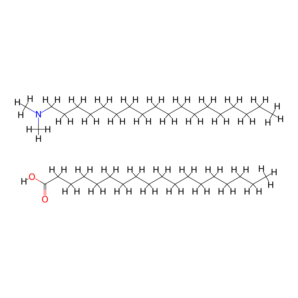 Octadecanoic acid, compd. with N,N-dimethyl-1-octadecanamine (1:1) molecular structure, CAS 14745-75-6