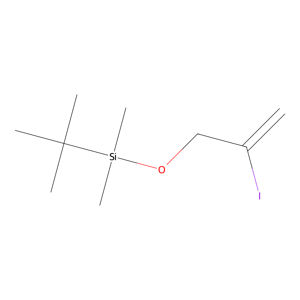Tert-butyl((2-iodoallyl)oxy)dimethylsilane molecular structure, CAS 147455-22-9
