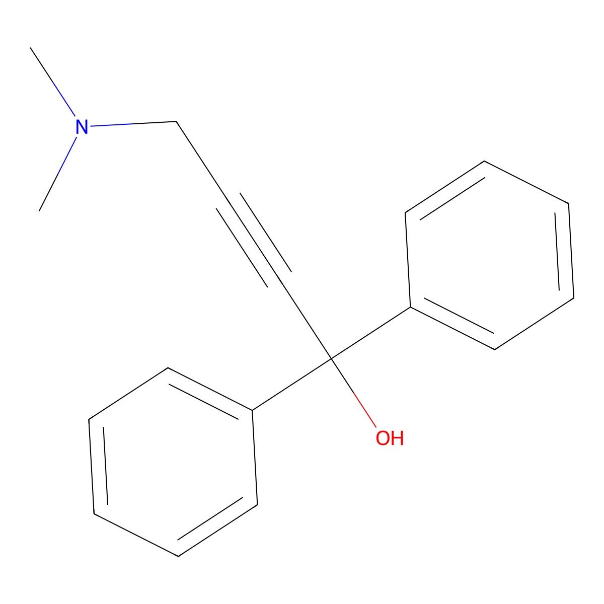4-(Dimethylamino)-1,1-diphenylbut-2-yn-1-ol molecular structure, CAS 14746-54-4