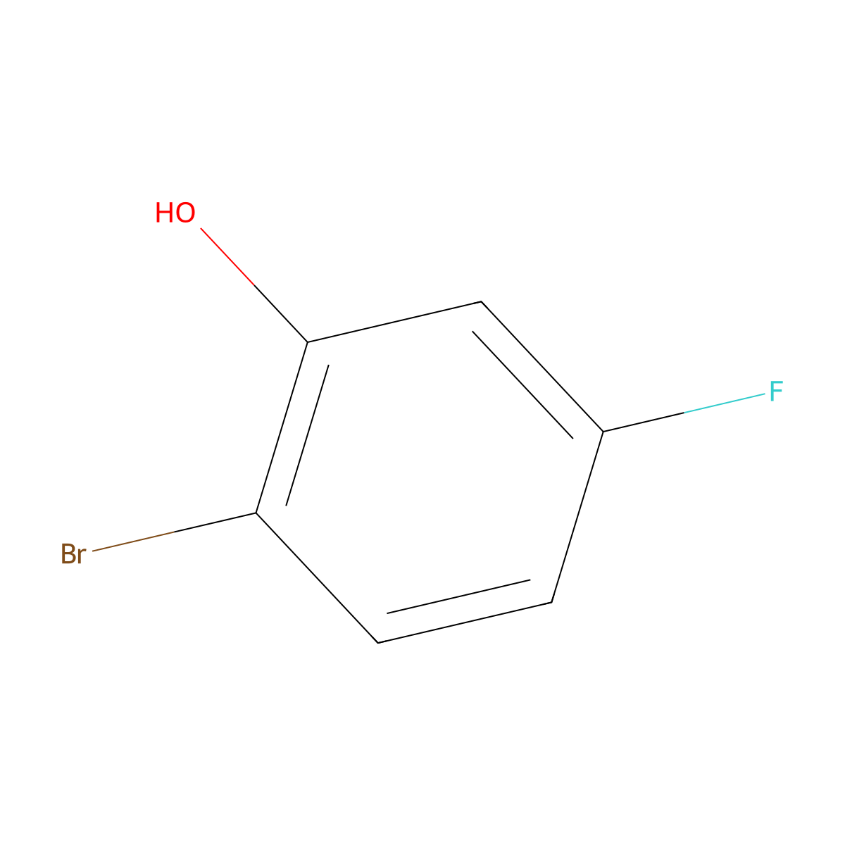 2-Bromo-5-fluorophenol molecular structure, CAS 147460-41-1