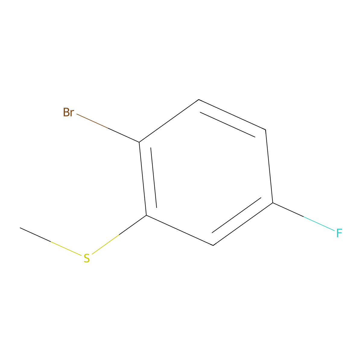 2-Bromo-5-fluorothioanisole molecular structure, CAS 147460-43-3