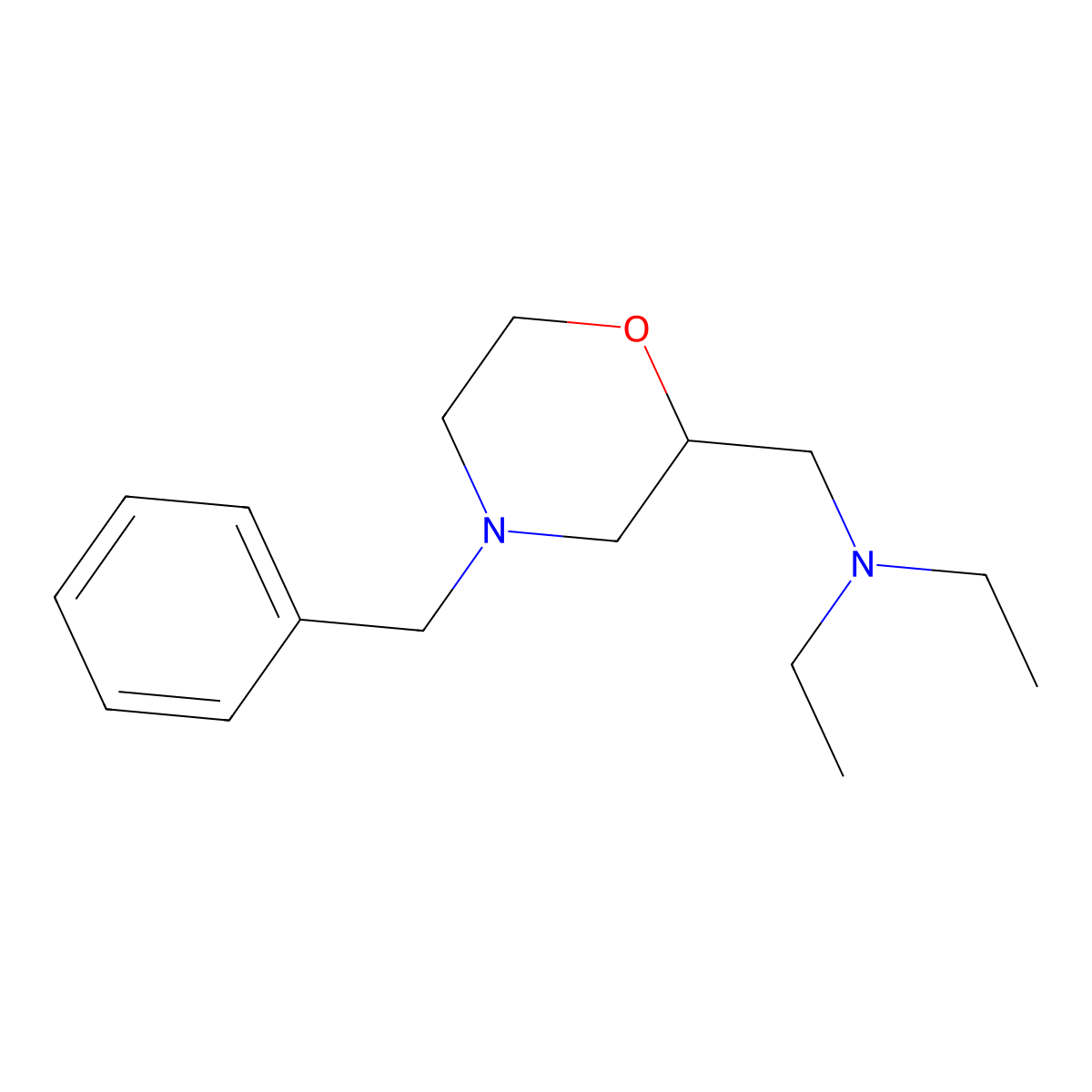 N-((4-Benzylmorpholin-2-yl)methyl)-N-ethylethanamine molecular structure, CAS 147465-50-7