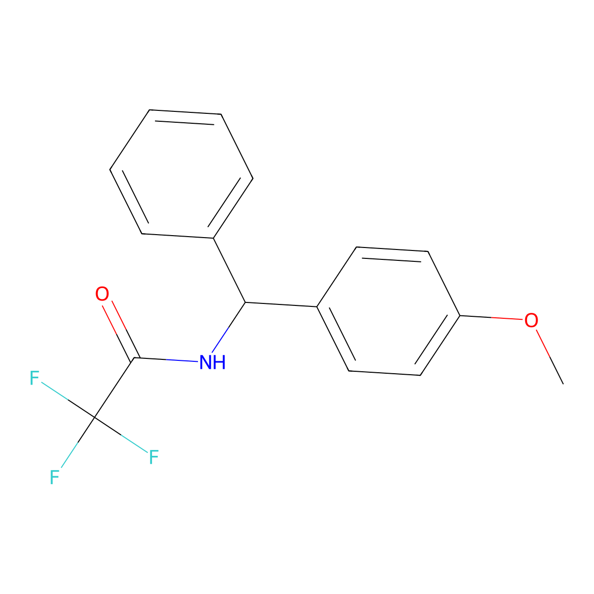 2,2,2-trifluoro-N-[(4-methoxyphenyl)-phenylmethyl]acetamide molecular structure, CAS 147465-69-8