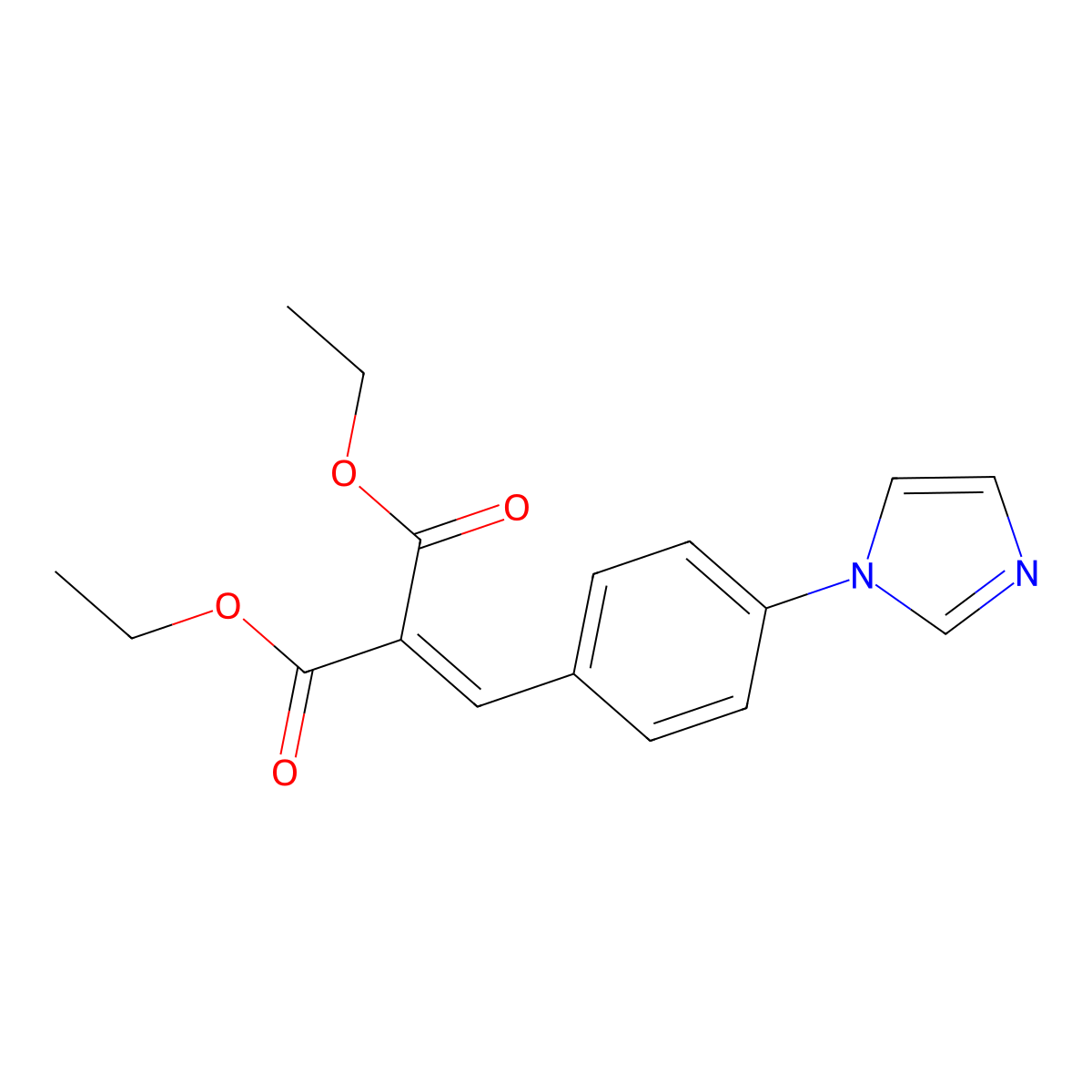 diethyl 2-{[4-(1H-imidazol-1-yl)phenyl]methylene}malonate molecular structure, CAS 147471-14-5
