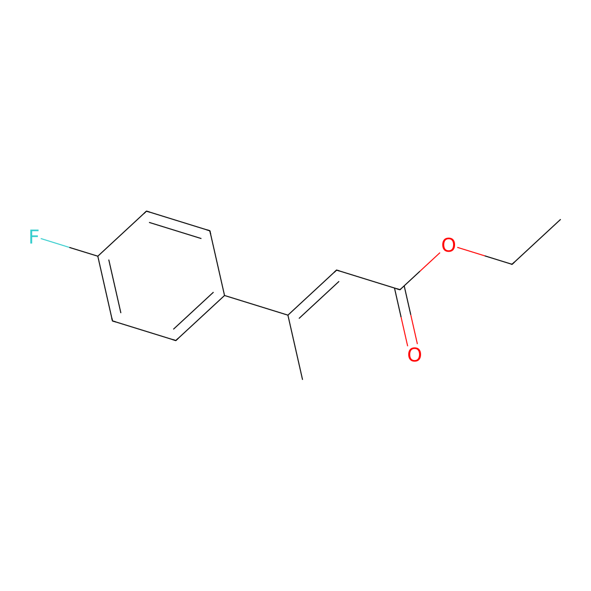 3-(4-Fluorophenyl)-2-butenoic acid ethyl ester molecular structure, CAS 147471-19-0