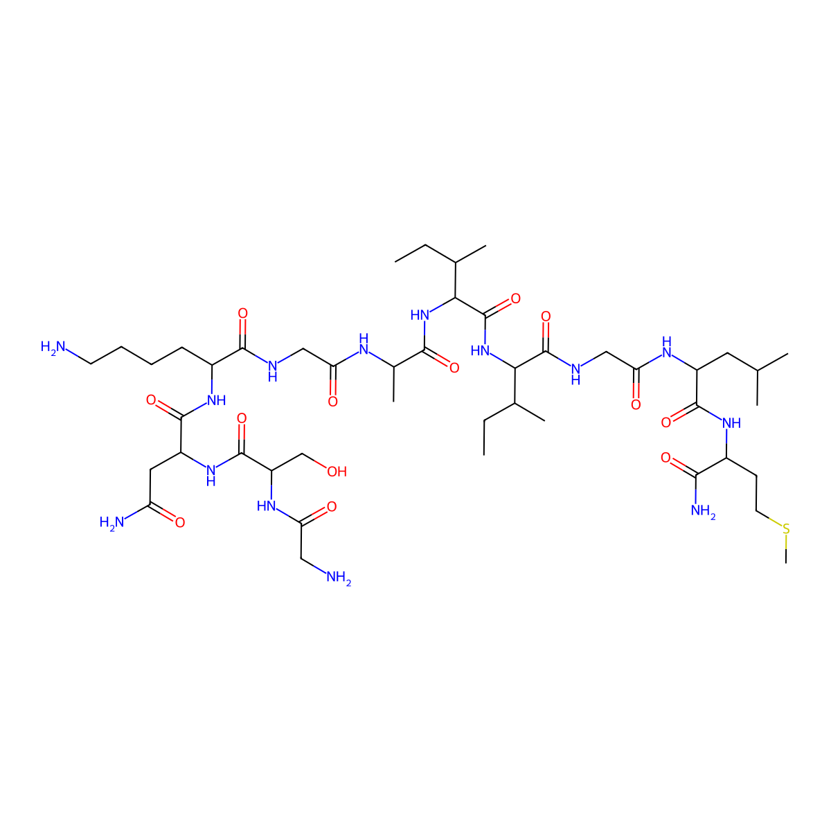 Amyloid beta-protein (25-35) amide molecular structure, CAS 147490-49-1