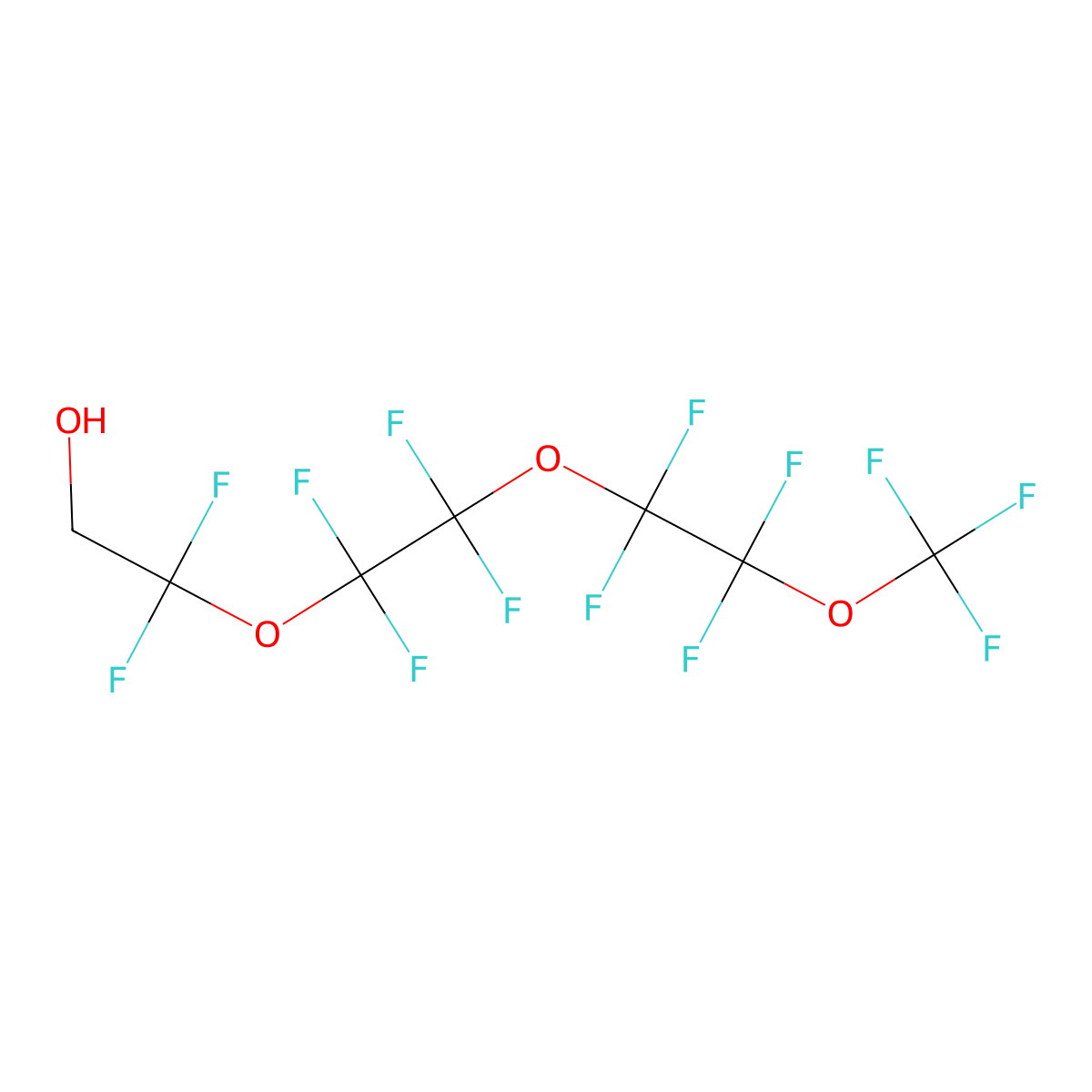 1H,1H-Tridecafluoro-3,6,9-trioxadecan-1-ol molecular structure, CAS 147492-57-7