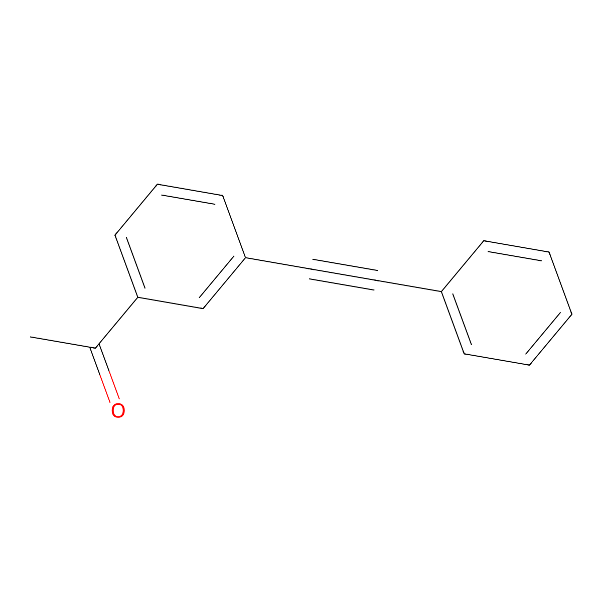 1-(3-(Phenylethynyl)phenyl)ethanone molecular structure, CAS 147492-77-1
