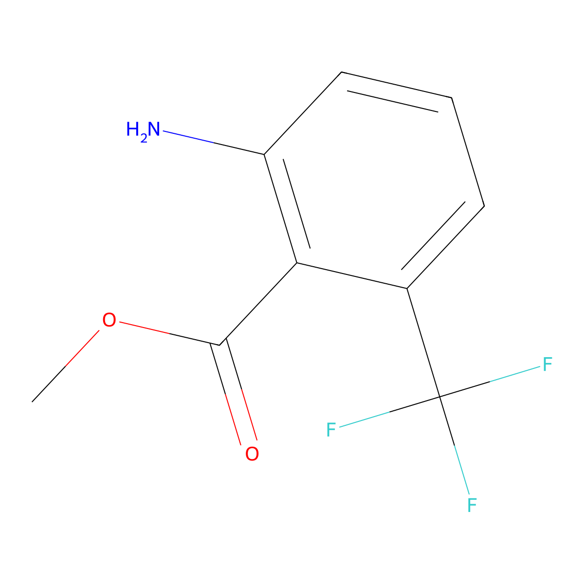 Methyl 2-amino-6-(trifluoromethyl)benzoate molecular structure, CAS 147494-56-2