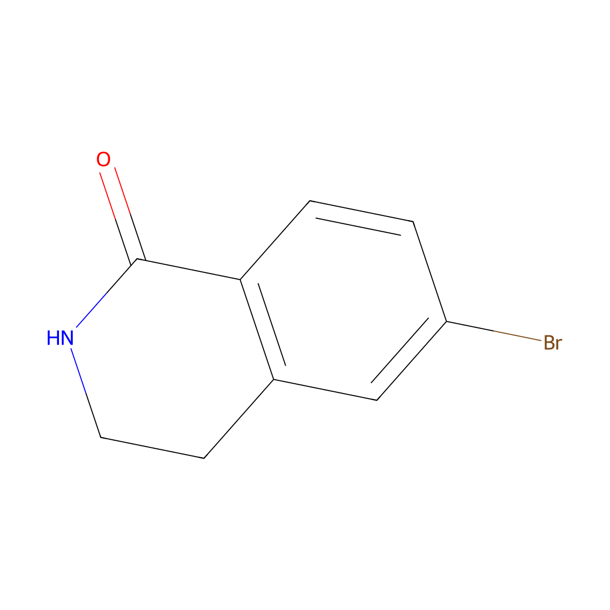 6-Bromo-3,4-dihydro-2H-isoquinolin-1-one molecular structure, CAS 147497-32-3