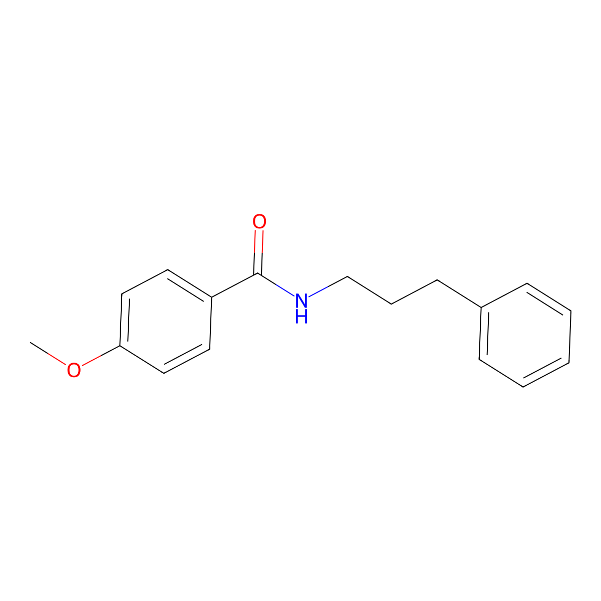 4-methoxy-N-(3-phenylpropyl)benzamide molecular structure, CAS 147497-53-8
