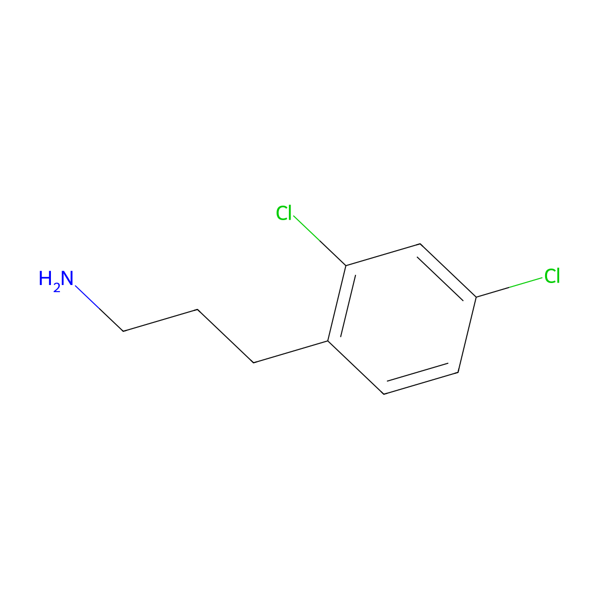 3-(2,4-Dichlorophenyl)propan-1-amine molecular structure, CAS 147498-88-2
