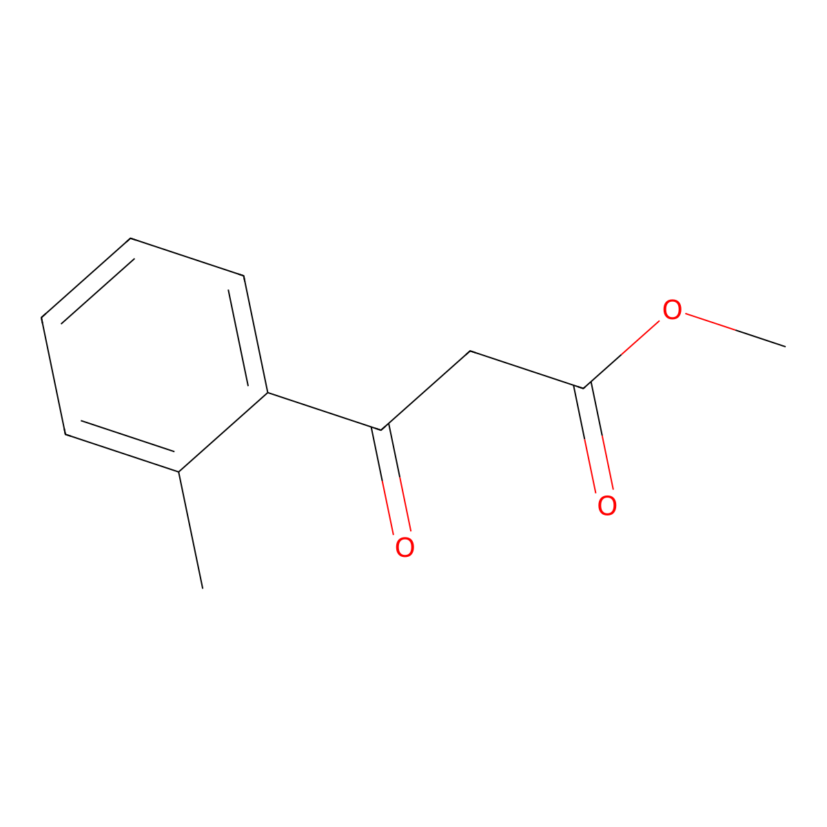 Methyl 3-(2-methylphenyl)-3-oxopropanoate molecular structure, CAS 147501-26-6