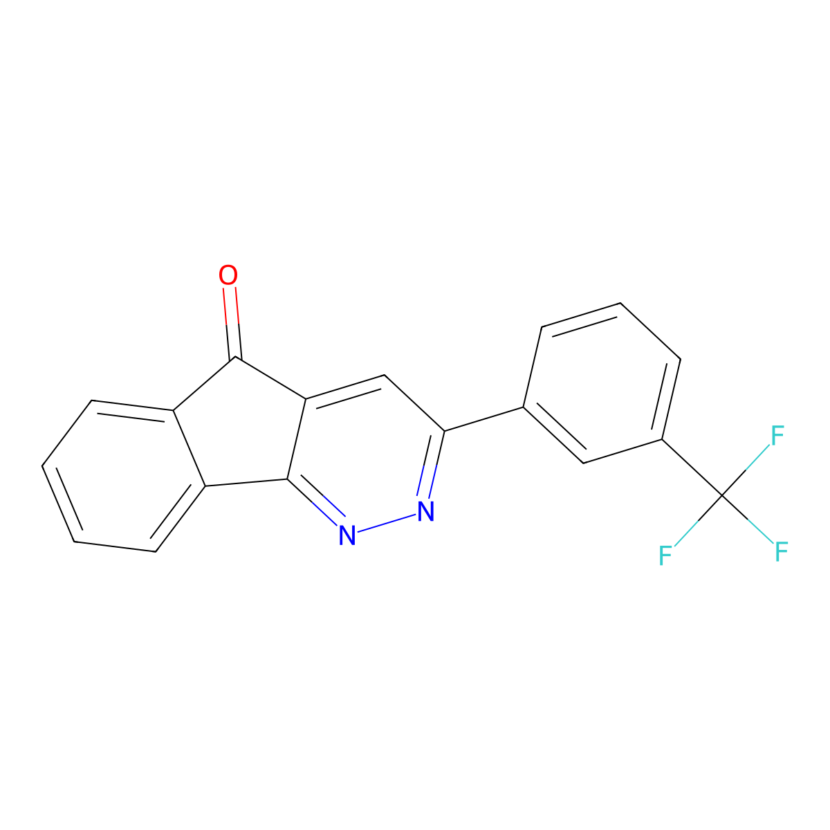 3-(3-(trifluoromethyl)phenyl)-5H-indeno[1,2-c]pyridazin-5-one molecular structure, CAS 147508-50-7