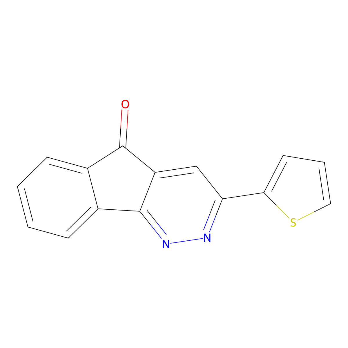 3-(2-thienyl)-5H-indeno[1,2-c]pyridazin-5-one molecular structure, CAS 147508-70-1