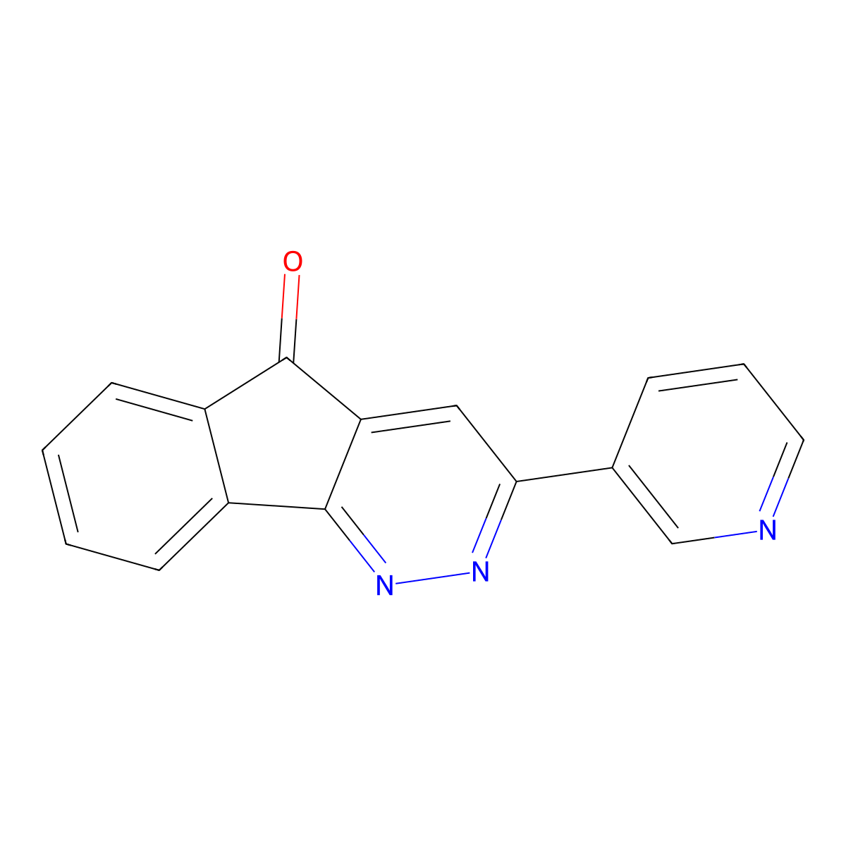 3-(3-pyridinyl)-5H-indeno[1,2-c]pyridazin-5-one molecular structure, CAS 147508-71-2