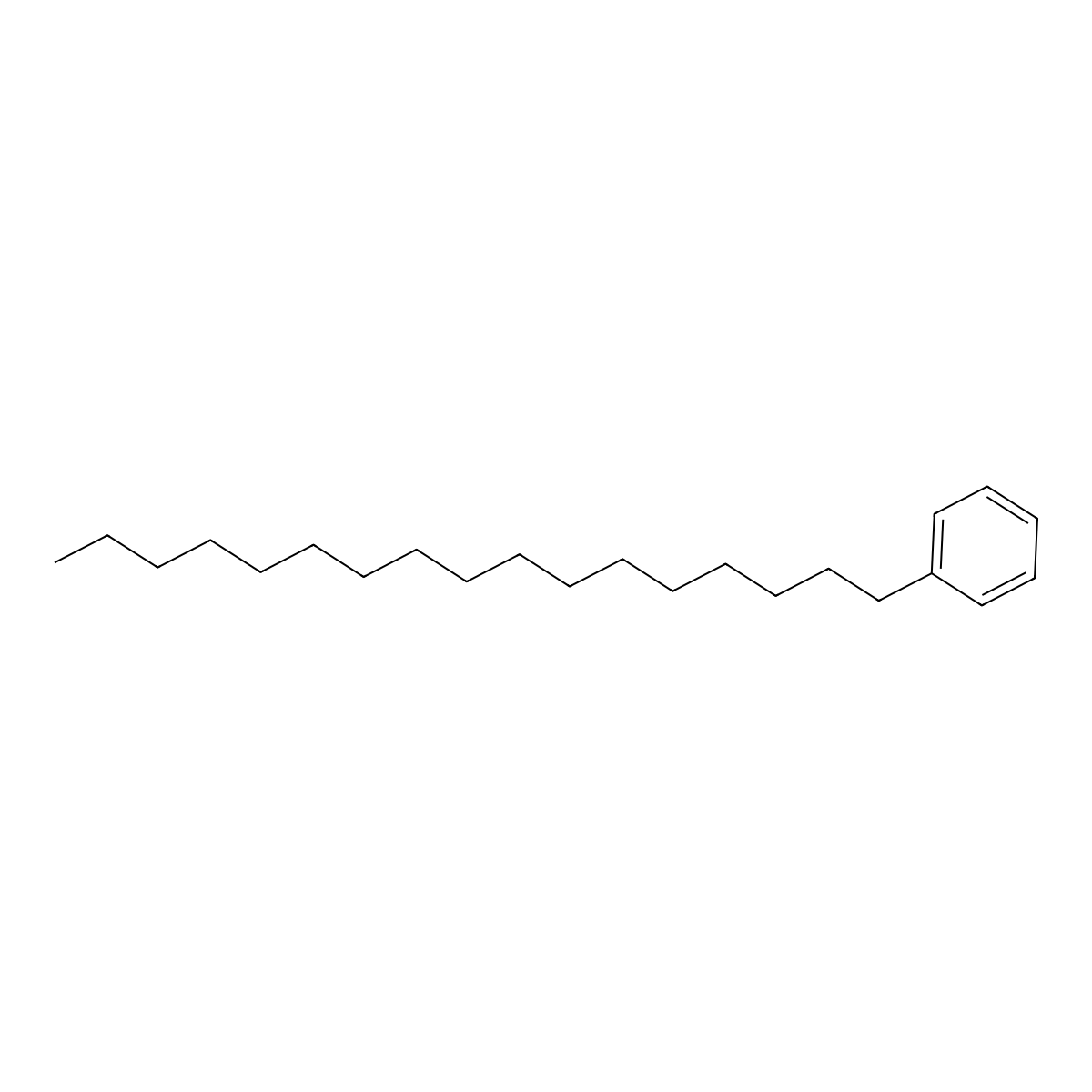 Heptadecylbenzene molecular structure, CAS 14752-75-1