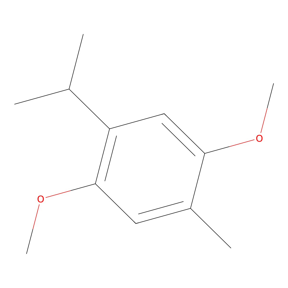 2,5-Dimethoxy-p-cymene molecular structure, CAS 14753-08-3