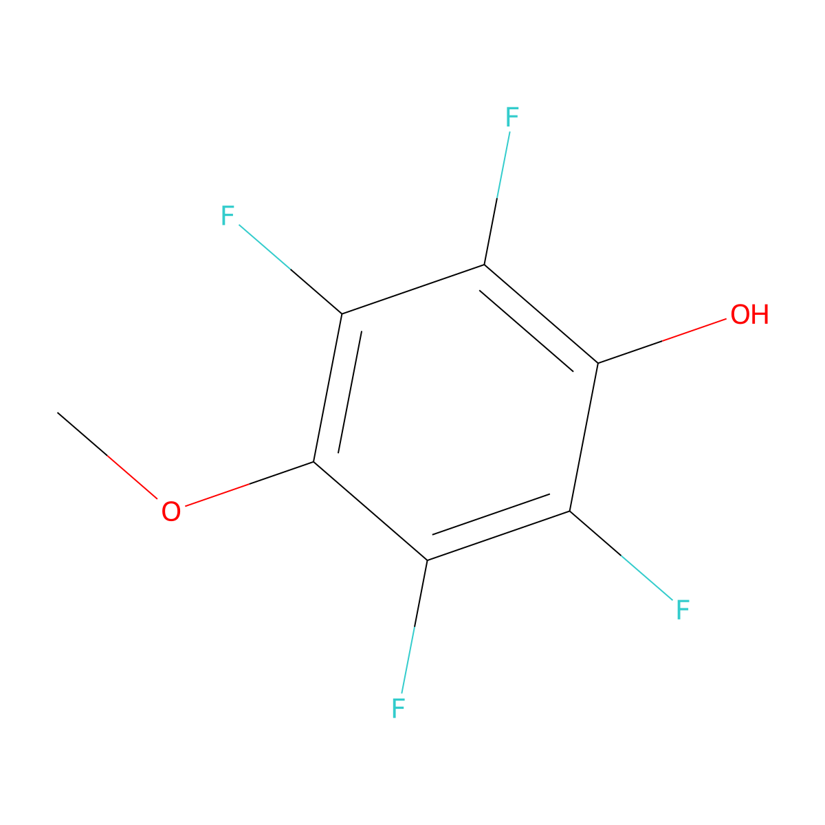 2,3,5,6-Tetrafluoro-4-methoxyphenol molecular structure, CAS 14753-97-0