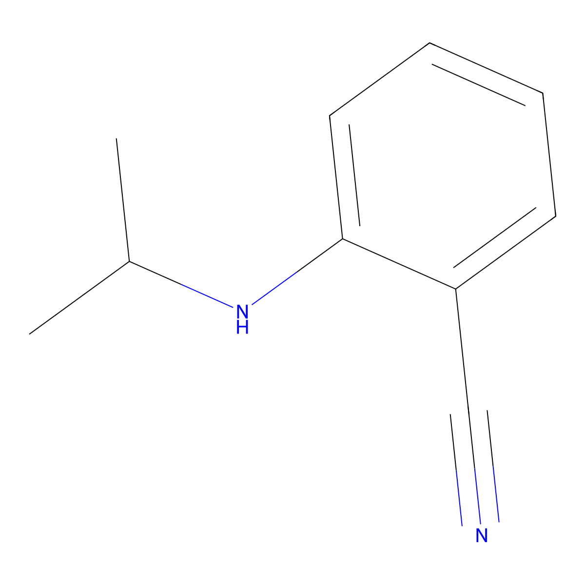 2-(Isopropylamino)benzonitrile molecular structure, CAS 147531-47-3