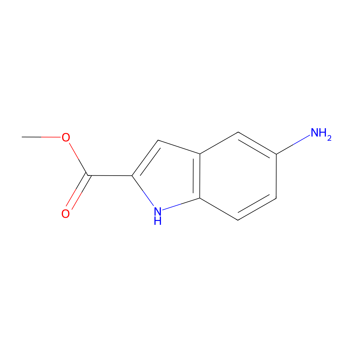 Methyl 5-amino-1H-indole-2-carboxylate molecular structure, CAS 147539-80-8