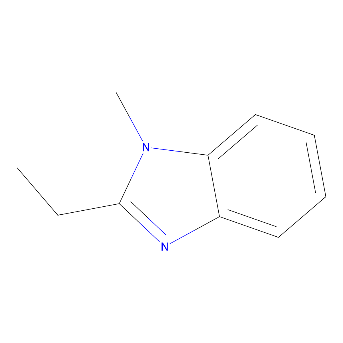 2-Ethyl-1-methylbenzimidazole molecular structure, CAS 14754-42-8