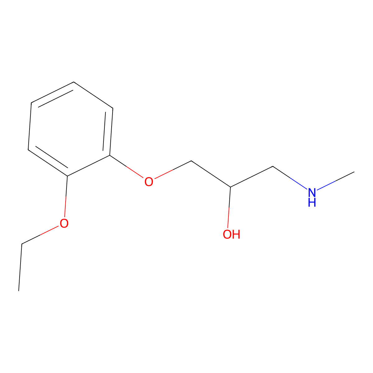 1-(2-Ethoxy-phenoxy)-3-methylamino-propan-2-ol molecular structure, CAS 14754-63-3