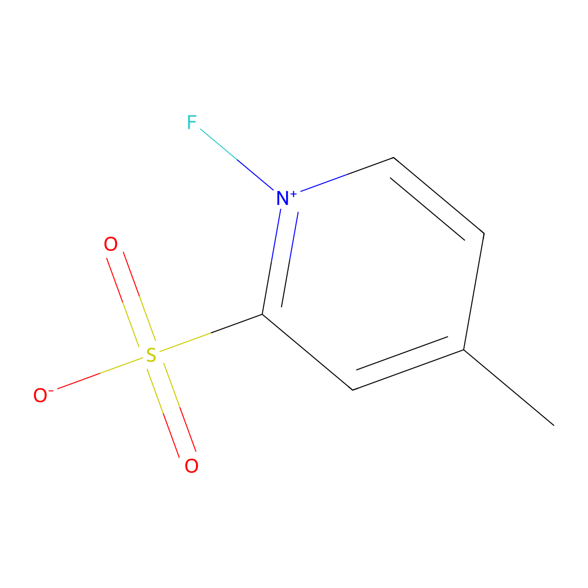N-Fluoro-4-methylpyridinium-2-sulfonate molecular structure, CAS 147540-88-3