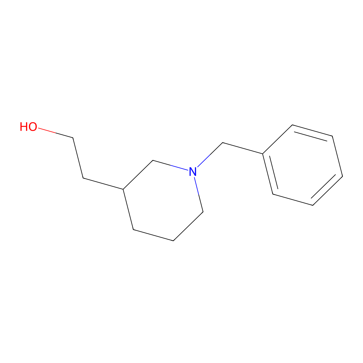 2-(1-Benzylpiperidin-3-yl)ethanol molecular structure, CAS 147541-47-7