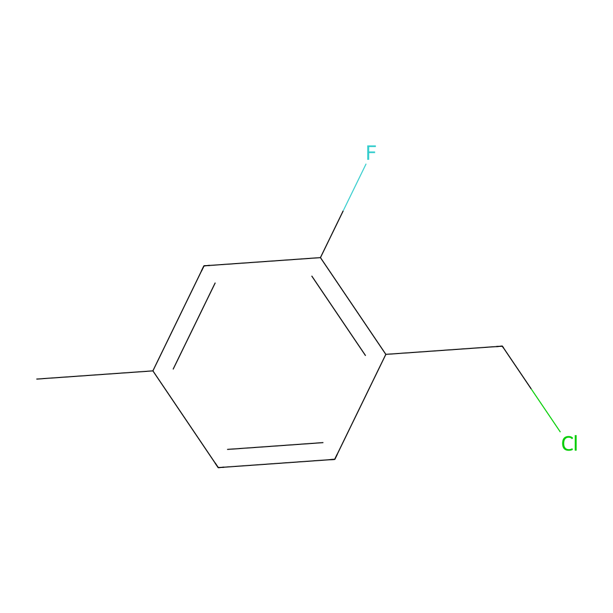 1-(Chloromethyl)-2-fluoro-4-methylbenzene molecular structure, CAS 147541-99-9