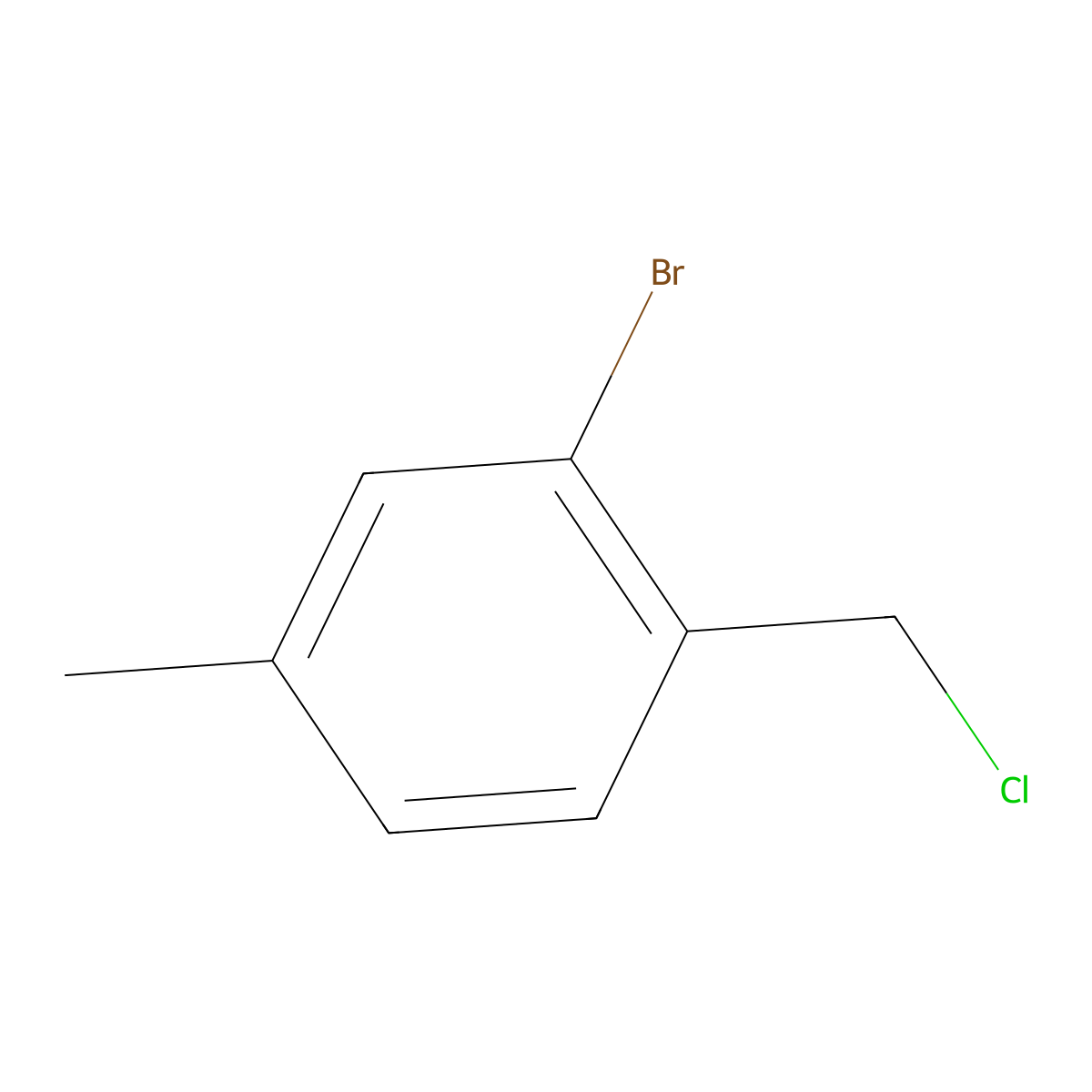 2-Bromo-4-methylbenzyl chloride molecular structure, CAS 147542-02-7