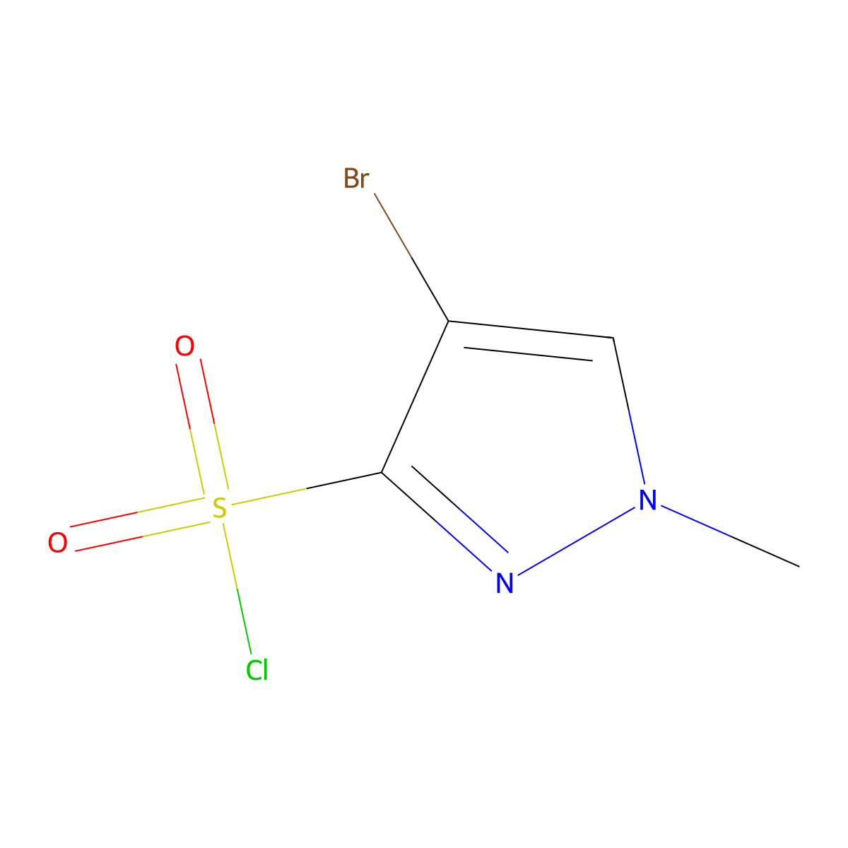 4-bromo-1-methyl-1H-pyrazole-3-sulfonyl chloride molecular structure, CAS 147544-24-9