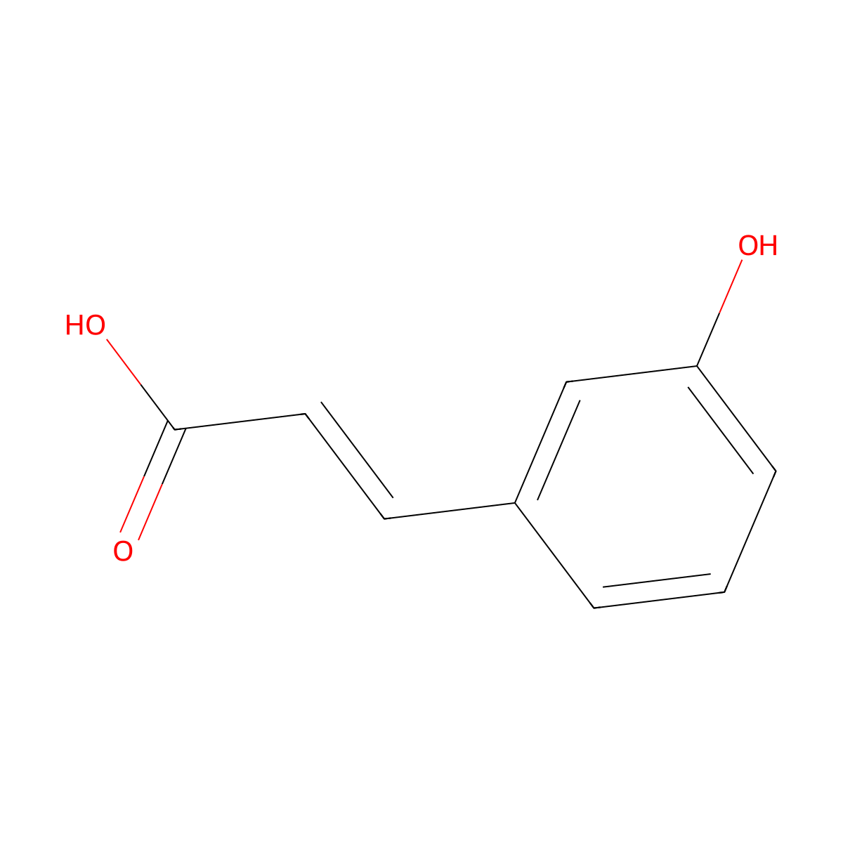 3-coumaric acid, (E)- molecular structure, CAS 14755-02-3