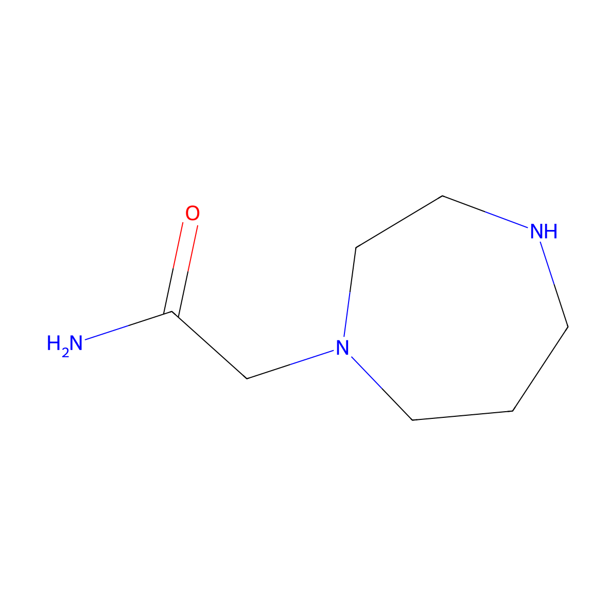 2-(1,4-Diazepan-1-yl)acetamide molecular structure, CAS 147558-20-1