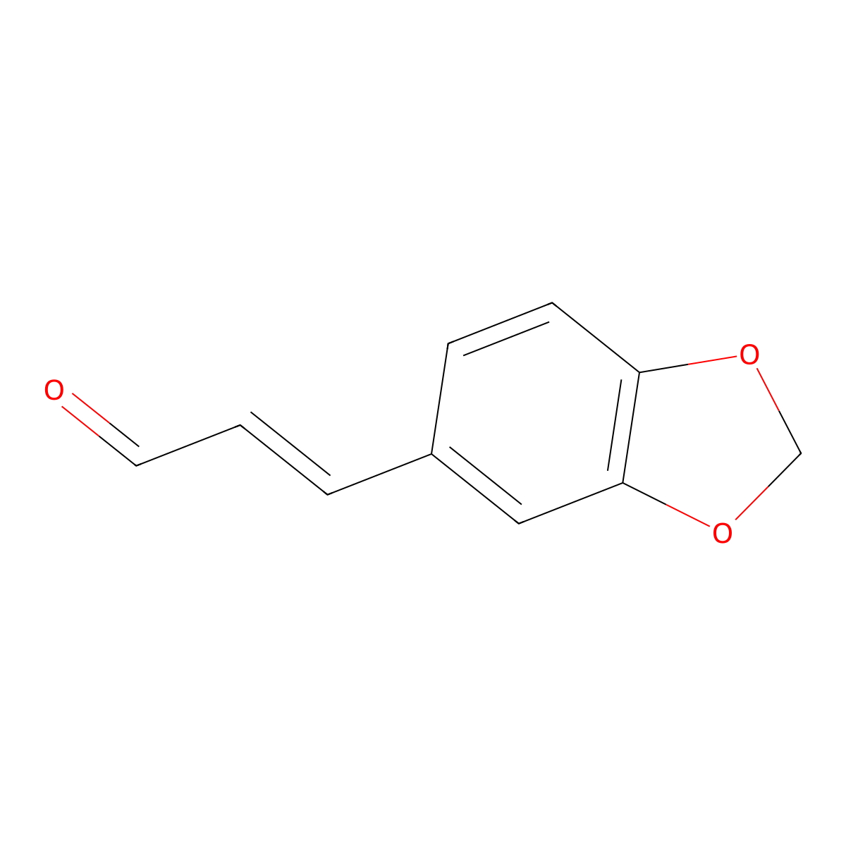 3-(1,3-Benzodioxol-5-yl)acrylaldehyde molecular structure, CAS 14756-00-4