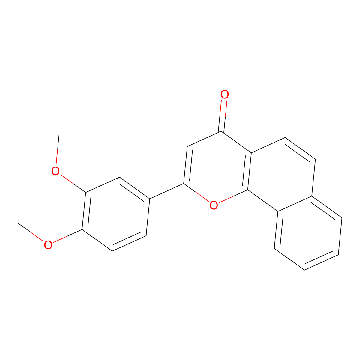3',4'-Dimethoxy-alpha-naphthoflavone molecular structure, CAS 14756-24-2