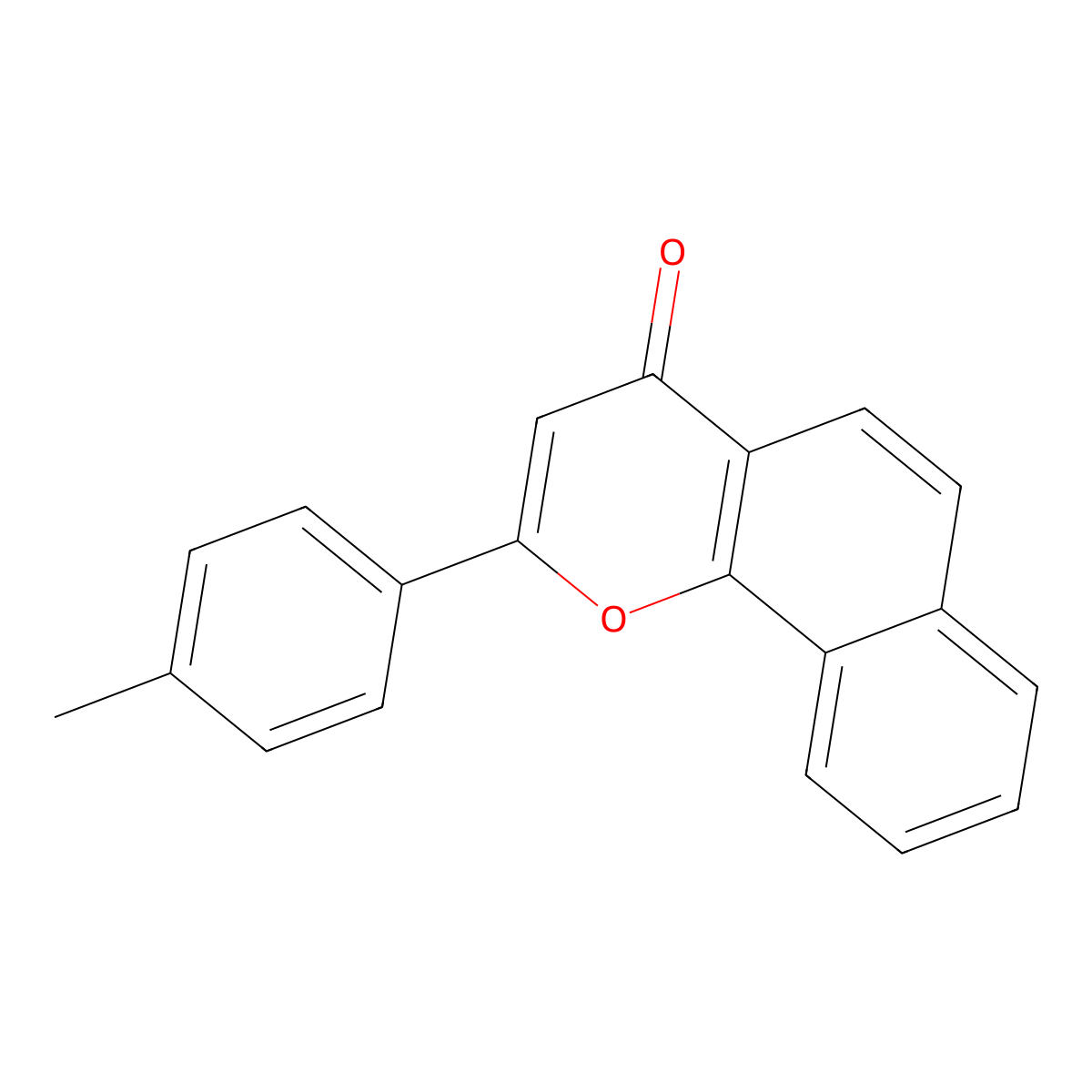 2-(4-Methylphenyl)-4H-naphtho(1,2-b)pyran-4-one molecular structure, CAS 14756-26-4