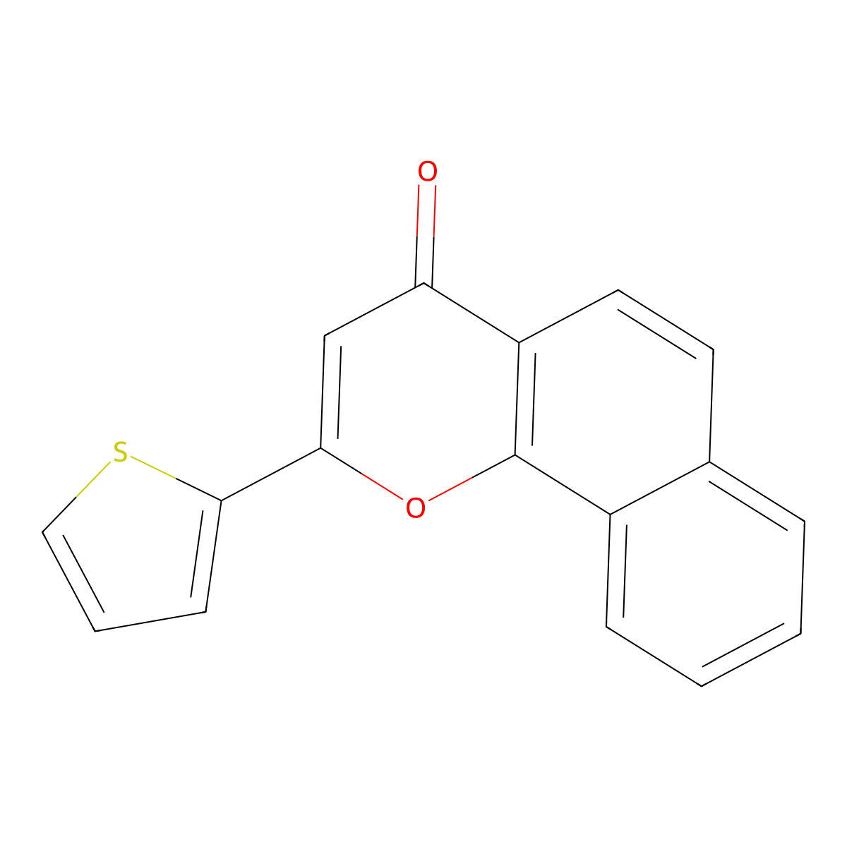 2-Thiophen-2-yl-benzo[h]chromen-4-one molecular structure, CAS 14756-28-6