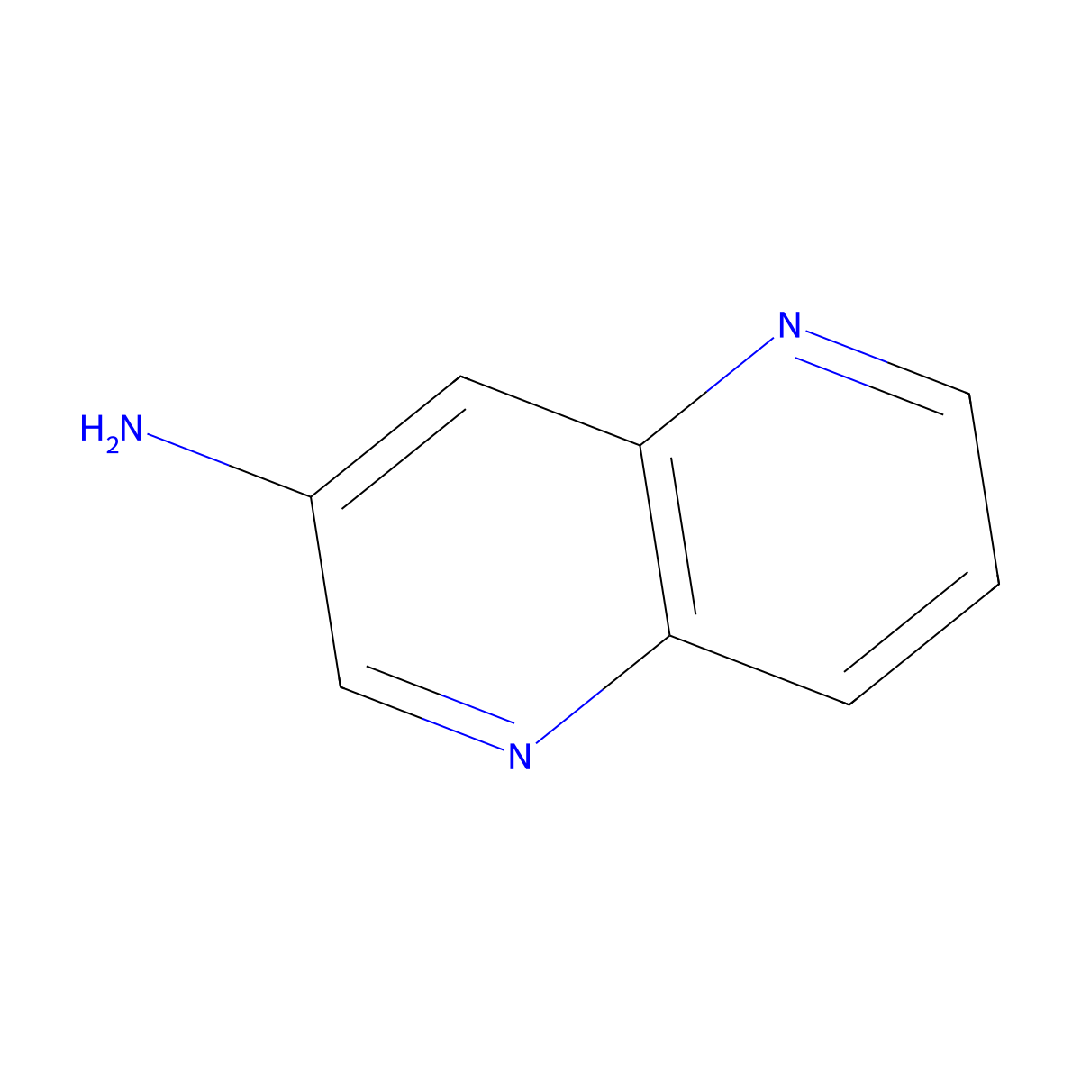 1,5-Naphthyridin-3-amine molecular structure, CAS 14756-77-5