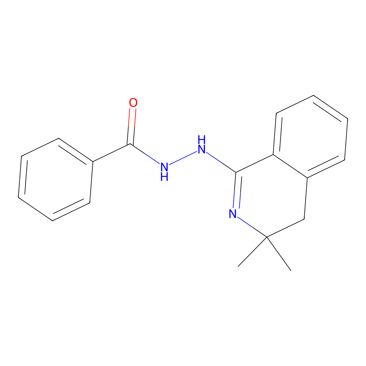 N'-(3,3-dimethyl-3,4-dihydroisoquinolin-1-yl)benzohydrazide molecular structure, CAS 147567-55-3