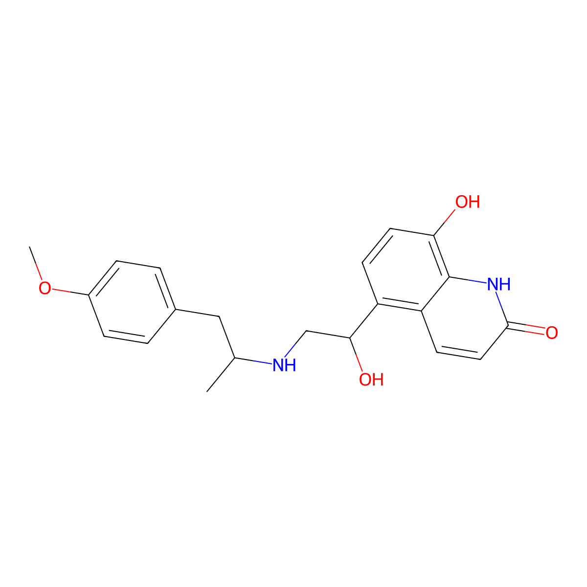 Carmoterol molecular structure, CAS 147568-66-9