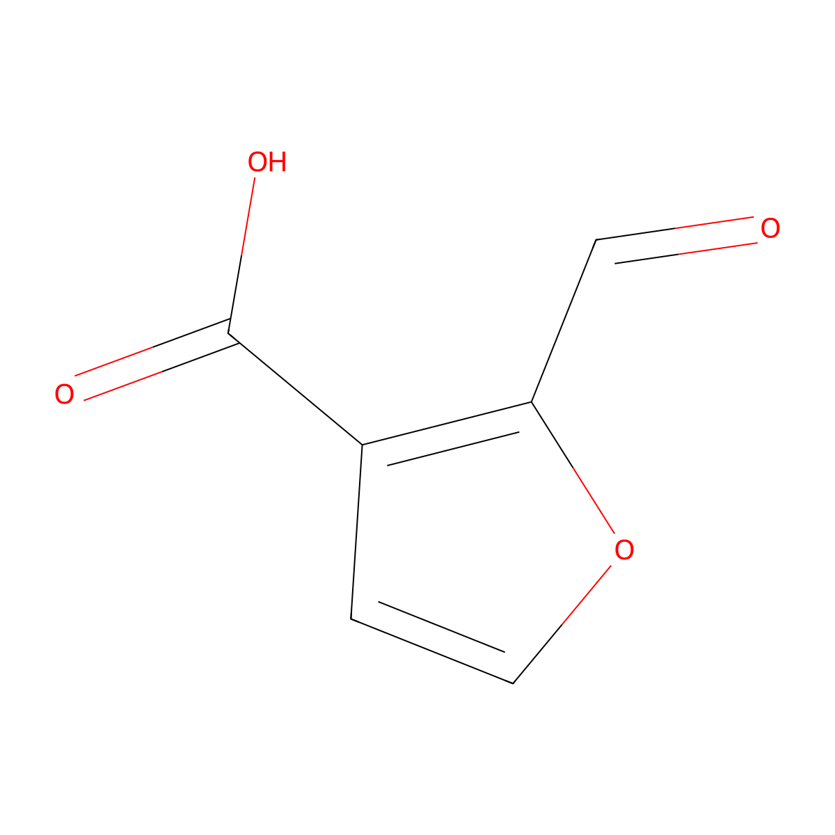 2-Formylfuran-3-carboxylic acid molecular structure, CAS 14757-79-0